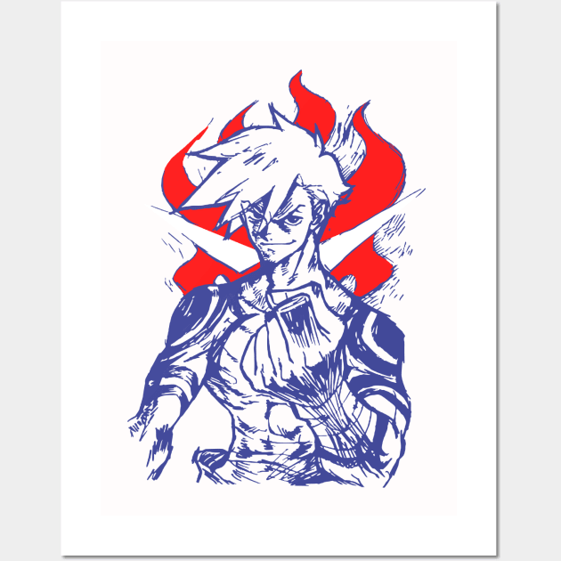 Kamina Believe In You Gurren Lagann Wall Art by sadpanda